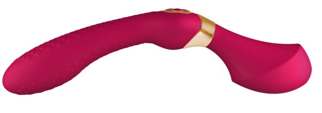 Малиновый двусторонний вибростимулятор «ZOA» от «SHUNGA» 