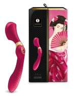 Малиновый двусторонний вибростимулятор «ZOA» от «SHUNGA» 