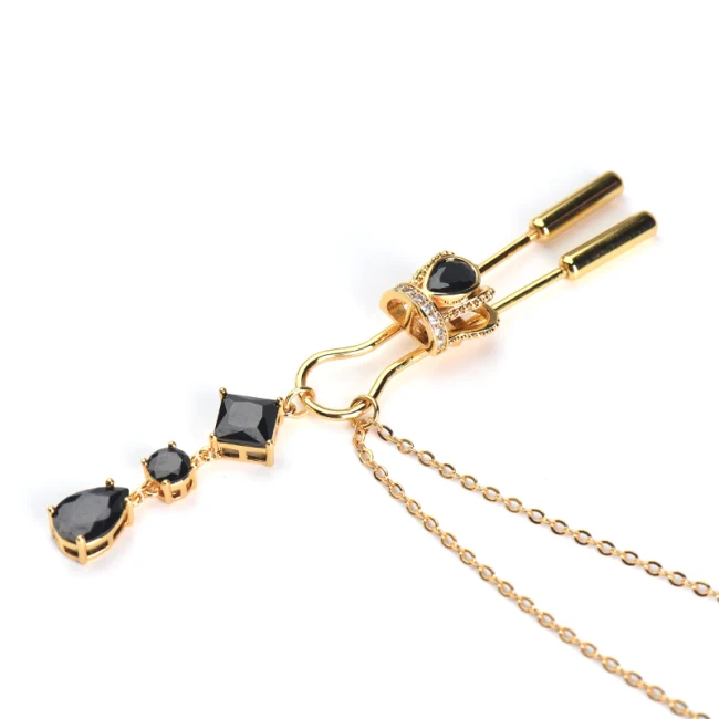 Зажимы на соски «Crown chain nipple clamps» от «UPKO»  Зажимы на соски «Crown chain nipple clamps» от «UPKO»