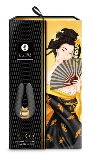 Чёрный двойной вибростимулятор с двумя моторами «AIKO» от «SHUNGA» Чёрный двойной вибростимулятор с двумя моторами «AIKO» от «SHUNGA»