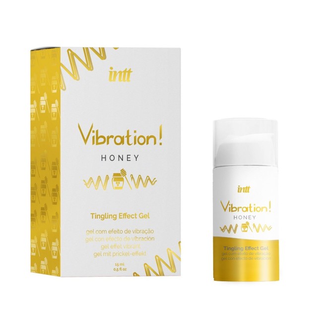 Жидкий интимный гель с эффектом вибрации Мёд «Vibration Honey» от «Intt» (15 ML)