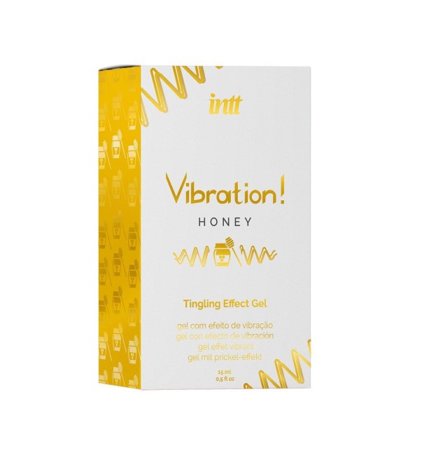 Жидкий интимный гель с эффектом вибрации Мёд «Vibration Honey» от «Intt» (15 ML)