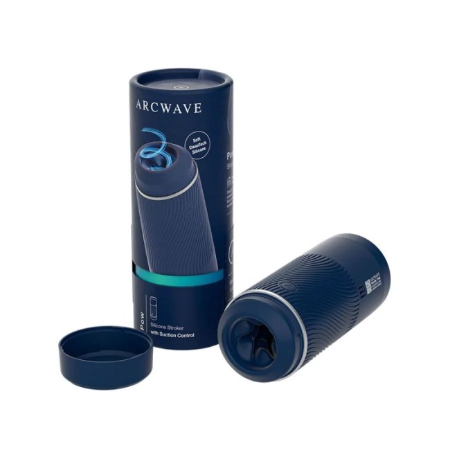 Синий мастурбатор с контролем всасывания «Pow Stroker» от «Arcwave» 