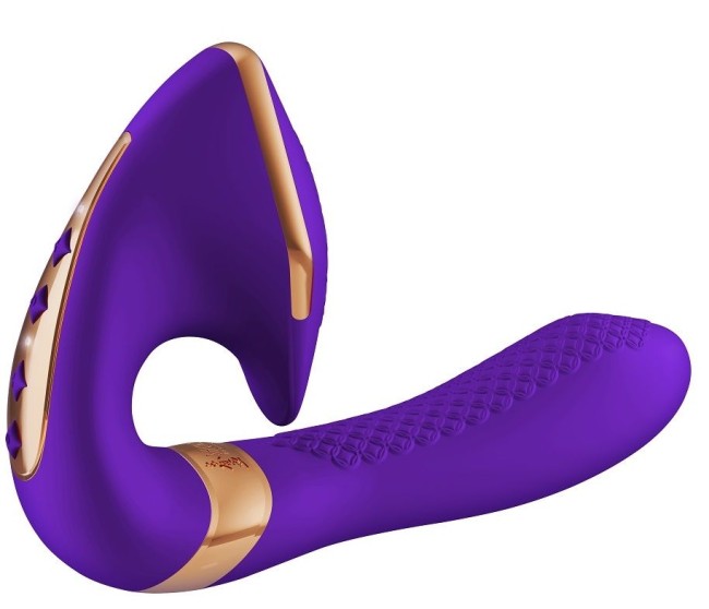 Фиолетовый вибростимулятор «SOYO» от «SHUNGA»  