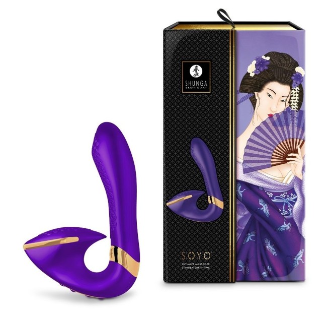 Фиолетовый вибростимулятор «SOYO» от «SHUNGA»  