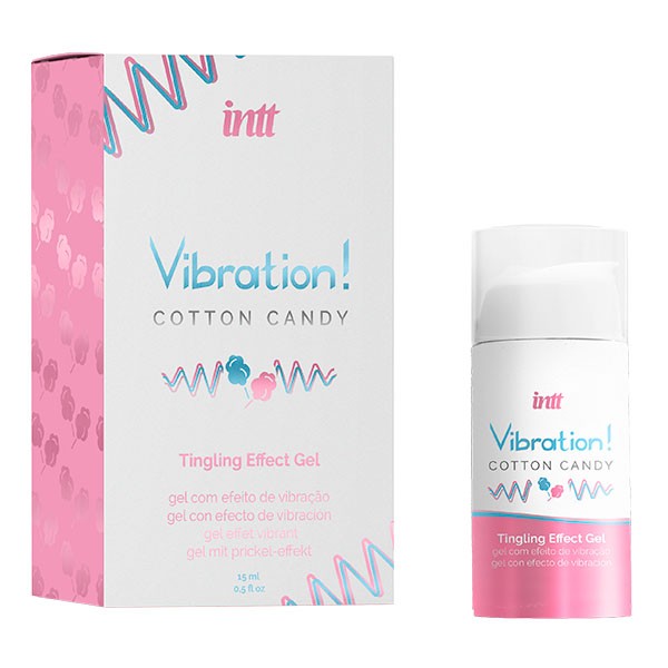 Жидкий интимный гель с эффектом вибрации Сладкая вата «Vibration! Cotton candy NEW» от «Intt» (15 ML)