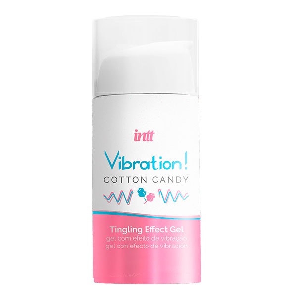 Жидкий интимный гель с эффектом вибрации Сладкая вата «Vibration! Cotton candy NEW» от «Intt» (15 ML)