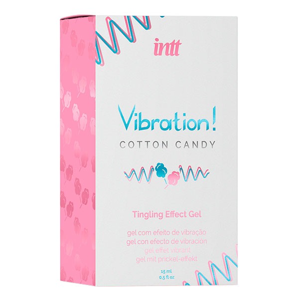 Жидкий интимный гель с эффектом вибрации Сладкая вата «Vibration! Cotton candy NEW» от «Intt» (15 ML)