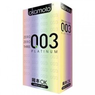 Презервативы Okamoto 0.03 platinum ultra-thin condom (12 шт.)