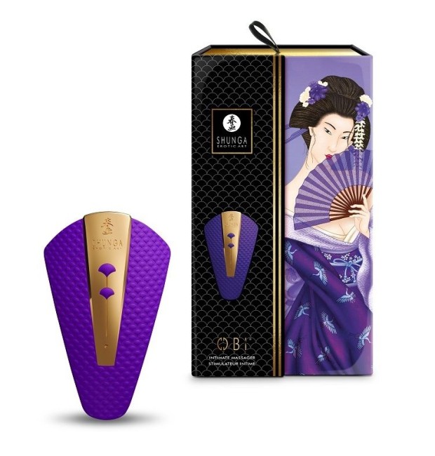 Фиолетовый клиторальный вибростимулятор «OBI» от «SHUNGA» 