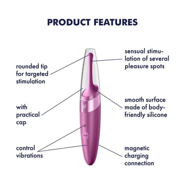 Мини-вибратор для точечной стимуляции «Twirling Delight» от «Satisfyer» (ягодный)