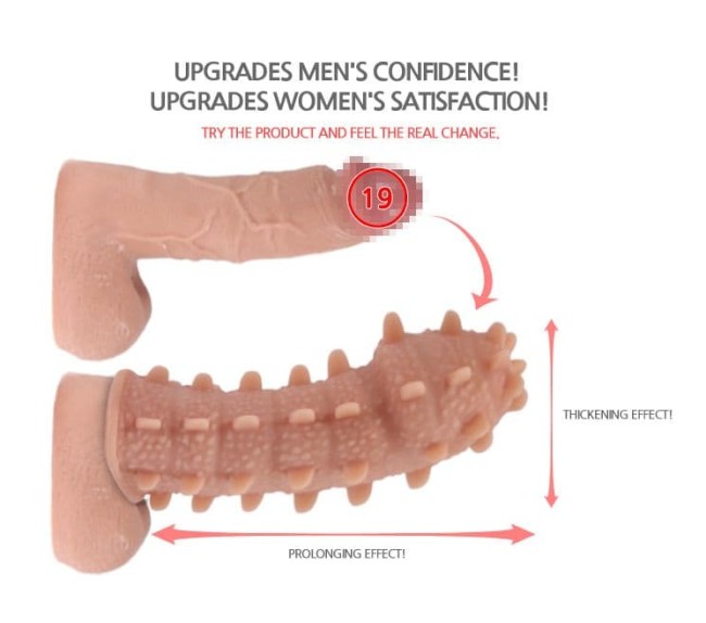 Насадка на фаллос с шипами и продолговатыми бугорками Насадка на фаллос с шипами и продолговатыми бугорками