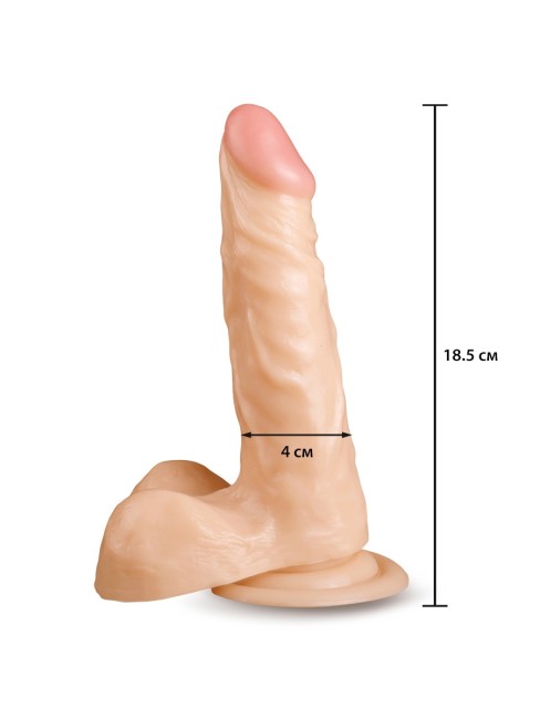 Реалистичный фаллоимитатор на присоске (14см)