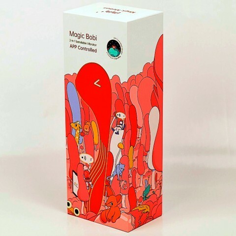 Вакуумный вагинально-клиторальный стимулятор «Bobi red» от «MAGIC MOTION»