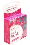 Презервативы рифленые Caution Wear Wild Rose (3 шт.)