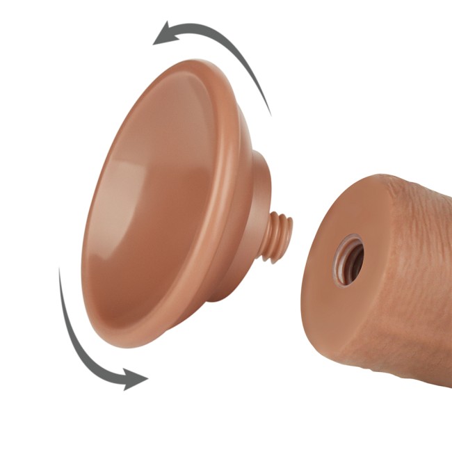 Реалистичный фаллоимитатор на присоске коричневого цвета (18 см) Реалистичный фаллоимитатор на присоске коричневого цвета (18 см)