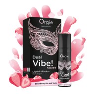 Съедобный жидкий вибратор со вкусом клубничного джина с тоником «Dual Vibe!» от «Orgie» (15 ML)