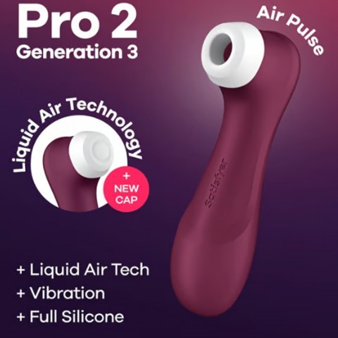 Клиторальный стимулятор «Pro 2 Generation 3 с функцией Liquid Air» от «Satisfyer» Клиторальный стимулятор «Pro 2 Generation 3 с функцией Liquid Air» от «Satisfyer»