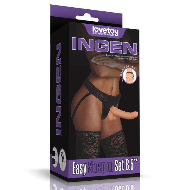 Женский страпон «Easy Strapon Set 8.5» от «Lovetoy» (18 см)  Женский страпон «Easy Strapon Set 8.5» от «Lovetoy» (18 см)