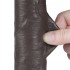 Чёрный фаллоимитатор с подвижной кожей Sliding-Skin Dual Layer Dong (18 см) 