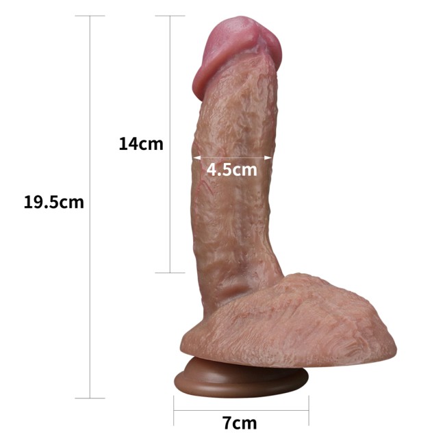 Фаллоимитатор на присоске «Platinum Silicone Cock 7,5"» от «Lovetoy» (14 см) 