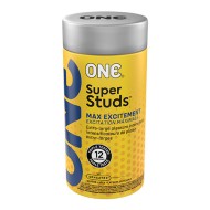 Ребристые презервативы «ONE Super Studs» (12 шт.)  