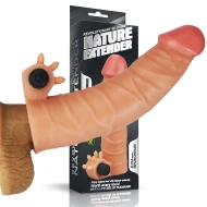 Насадка на пенис с вибропулей «Nature Extender Flesh» от «Lovetoy» (17,8 см)