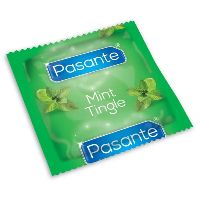 Анатомические презервативы со смазкой «Mint Tingle» от «Pasante» (144 шт.)