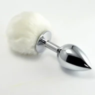 Металлическая втулка с хвостиком «Large Pompon» L (белый) Металлическая втулка с хвостиком «Large Pompon» L (белый)