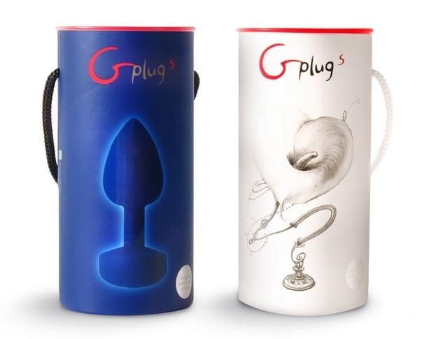 Инновационная анальная пробка с вибрацией «Gplug» от «Gvibe»  (голубая)