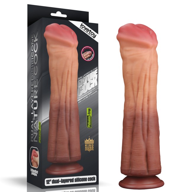 Фаллоимитатор гигант на присоске «12 Dual layered Platinum Silicone Cock» от «Lovetoy» (27 см) Фаллоимитатор гигант на присоске «12 Dual layered Platinum Silicone Cock» от «Lovetoy» (27 см)