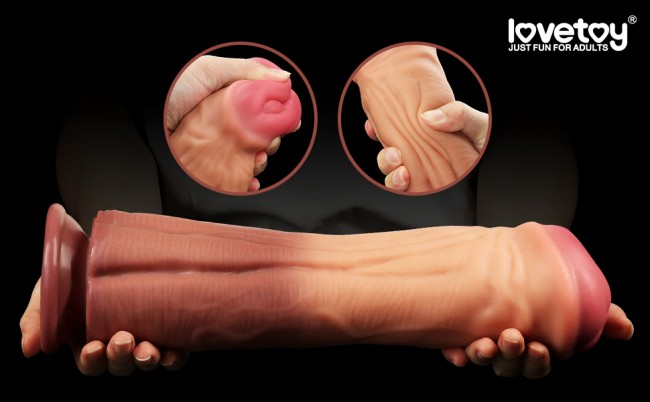 Фаллоимитатор гигант на присоске «12 Dual layered Platinum Silicone Cock» от «Lovetoy» (27 см) Фаллоимитатор гигант на присоске «12 Dual layered Platinum Silicone Cock» от «Lovetoy» (27 см)