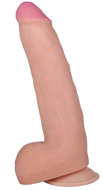 Фаллоимитатор с мошонкой на присоске F LINE (17 см) 