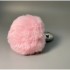 Металлическая анальная пробка с розовым хвостиком «Fluffly» от «Alive» (M: 8*3,5 см)