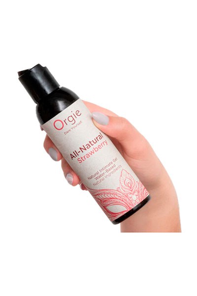 Интимный гель на водной основе с ароматом клубники «All-Natural Strawberry» от «Orgie» (150 ML)