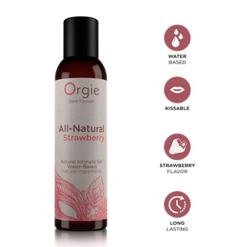 Интимный гель на водной основе с ароматом клубники «All-Natural Strawberry» от «Orgie» (150 ML)