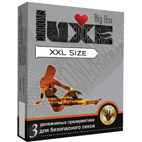 Презервативы Luxe Big Box XXL Size  Презервативы Luxe Big Box XXL Size