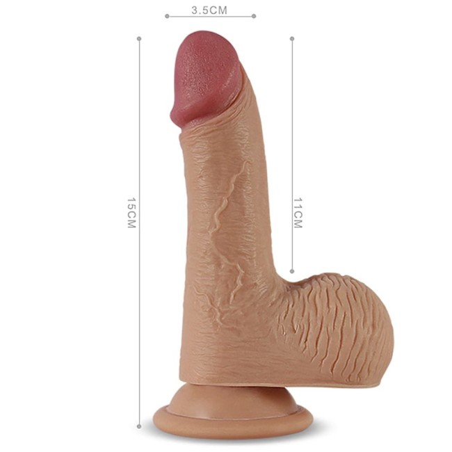 Реалистичный вибратор с присоской и пультом (11 см)  Реалистичный вибратор с присоской и пультом (11 см)