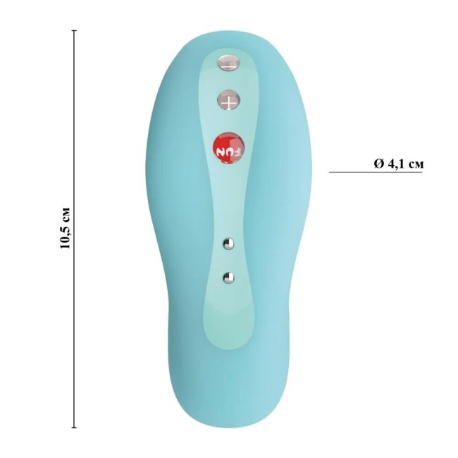 Нежно-синий Клиторальный стимулятор «LAYA II – BLACK LINE» от «Fun Factory» 