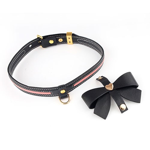 Розовый ошейник с поводком «Love Heart Butterfly» от «LOCKINK» Розовый ошейник с поводком «Love Heart Butterfly» от «LOCKINK»