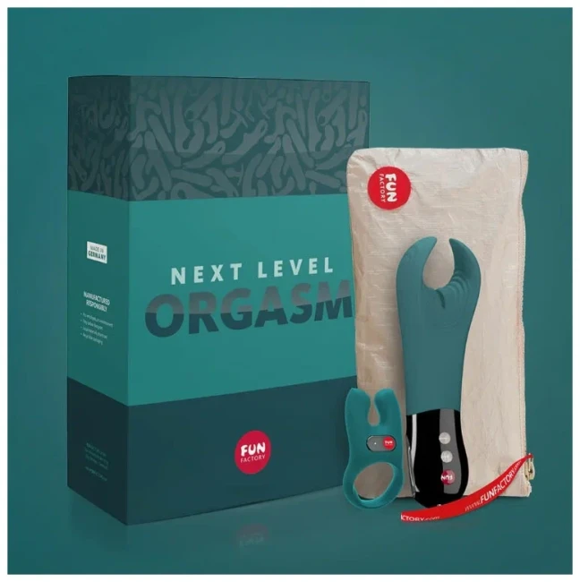 Премиум-набор: мастурбатор + эрекционное кольцо «Next Level Orgasm Box» от «Fun Factory»