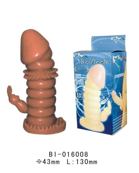 Насадка реалистик с закрытой головкой и отростком