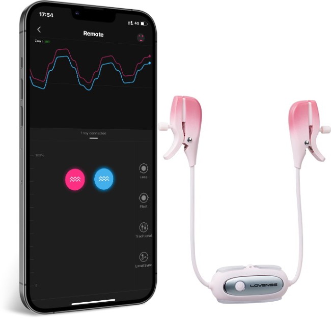 Виброзажимы для сосков «Gemini» от «Lovense» 