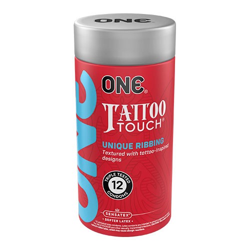 Презервативы с текстурой в виде татуировок «ONE Tattoo Touch» (12 шт.)
