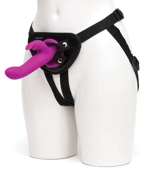 Женский  страпон «Rechargeable Vibrating Strap On Harness Set» от «Happy Rabbit»