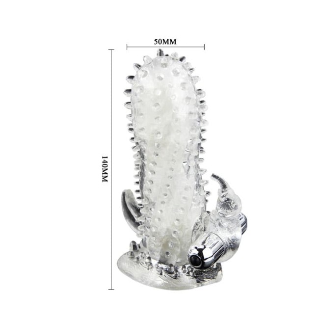 Насадка удлинитель с пупырышками, усиками и вибрацией Насадка удлинитель с пупырышками, усиками и вибрацией