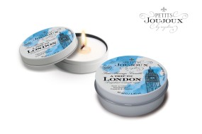 Массажная свеча с ароматом ревеня, амбры и чёрной смородины A trip to the London «Petits Joujoux» от «Mystim» 43 ML