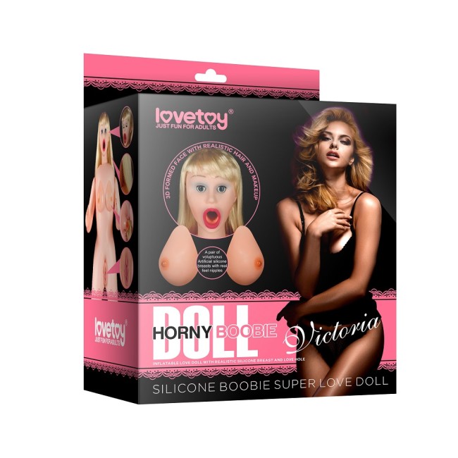 Надувная секс-кукла «Love Doll» от «Lovetoy» (силикон, блондинка)