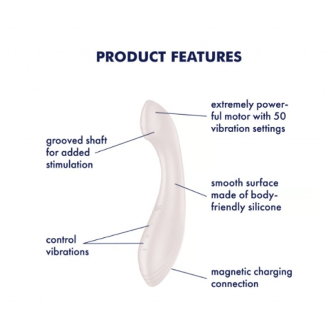 Вибратор-стимулятор точки G «G-Force» от «Satisfyer» (бежевый) Вибратор-стимулятор точки G «G-Force» от «Satisfyer» (бежевый)