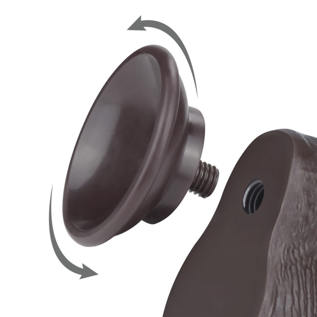 Чёрный фаллоимитатор-реалистик с присоской (14 см) 